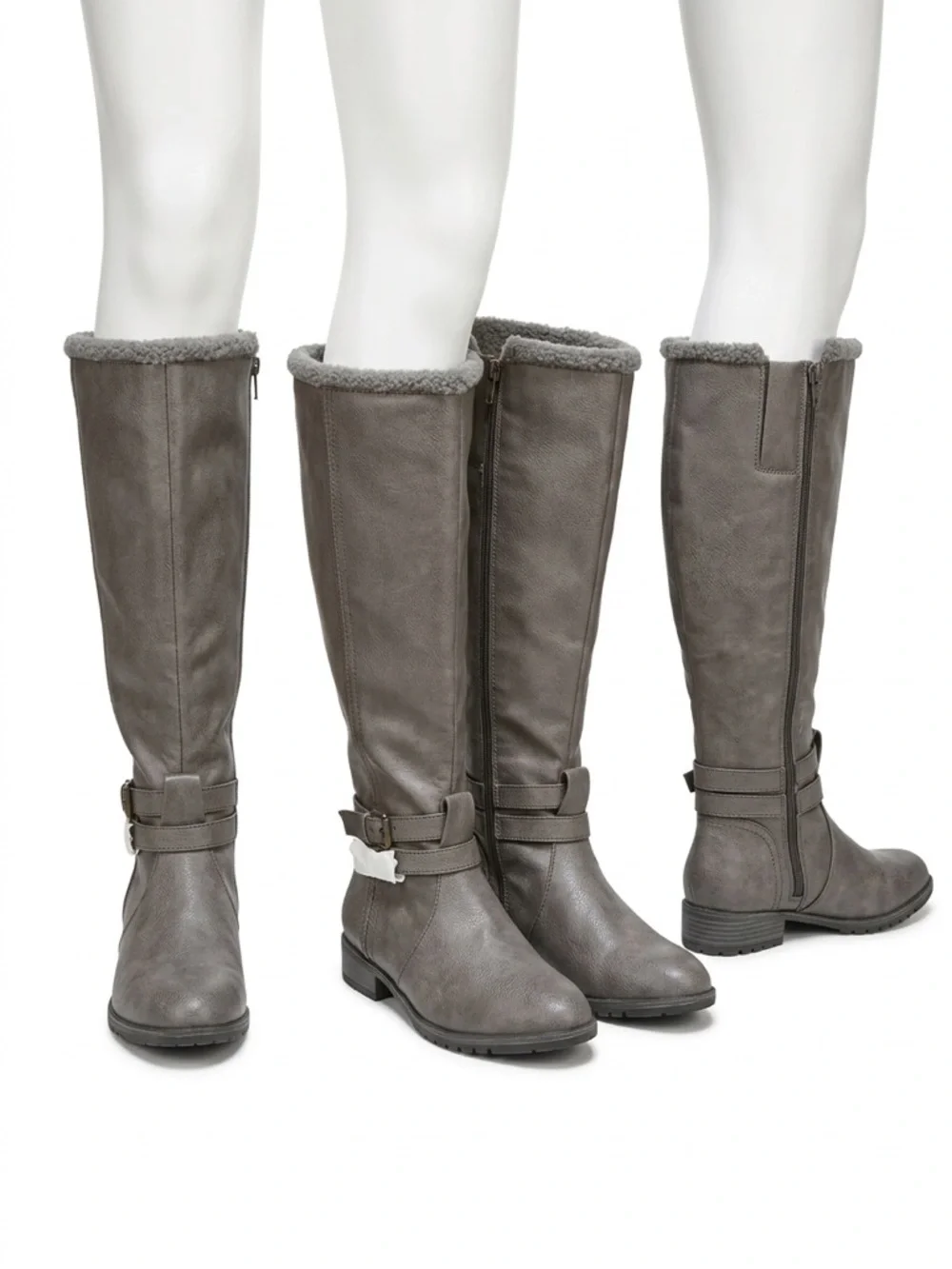 Naturalizer Gray Tall Faux-Suede Over-the-Knee Boots